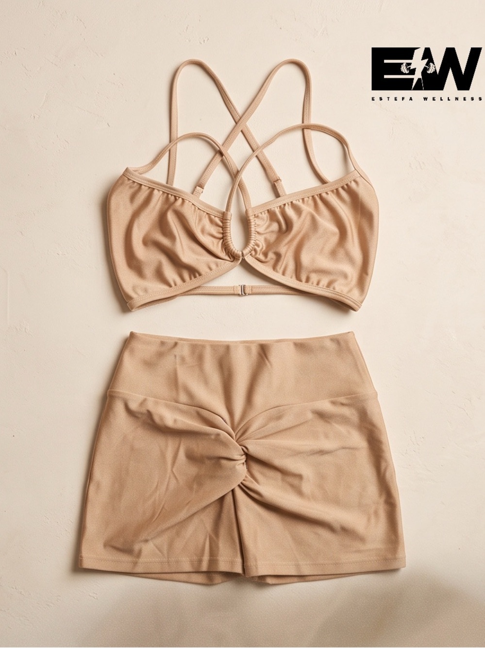 Women's Seamless Strappy Bra & mini short set